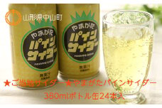☆ご当地サイダー☆新やまがたパインサイダー380mlボトル缶24本入