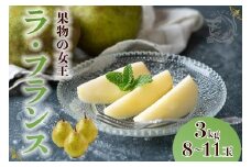 【2025年発送】山形県産　ラ・フランス　3ｋｇ秀　2-4Ｌ　８～１１玉