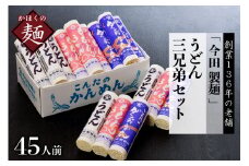 うどん【 創業 136年】粉にこだわり！老舗 「今田製麺」の うどん 三兄弟 セット （ 乾麺 ）45人前 （計15把）