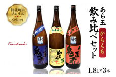 ソムリエ淳一セレクト あら玉 からくち一升瓶飲み比べ 3本セット（1800ml×3本）