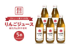 【保存料不使用・無水】手絞りりんごジュース（360ml×5本）セット