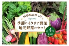 ※2025年6月発送スタート※【計4回定期便】山形県かほくの季節のイタリア野菜・地元野菜のおまかせセット【かほくらし社】