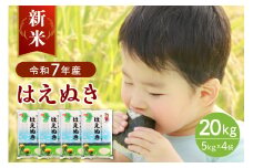 【令和7年産米】2025年12月上旬発送 はえぬき20kg（5kg×4袋）山形県産 【JAさがえ西村山】