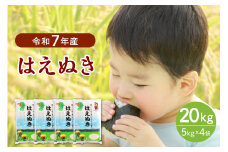 【令和7年産米】2026年3月下旬発送 はえぬき20kg（5kg×4袋）山形県産 【JAさがえ西村山】