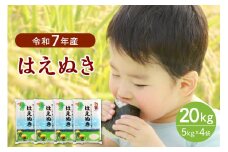 【令和7年産米】2026年4月下旬発送 はえぬき20kg（5kg×4袋）山形県産 【JAさがえ西村山】