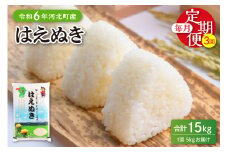 【令和6年産米】※2025年6月中旬スタート※ はえぬき15kg（5kg×3ヶ月）定期便 山形県産 【JAさがえ西村山】