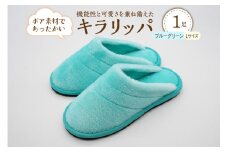 【Lサイズ・ブルーグリーン】キラリッパ 1足【河内スリッパ】