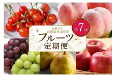 2026年産【令和8年産】山形県河北町産 フルーツ7回定期便【米comeかほく協同組合】 さくらんぼ 白桃 こうとく ラフランス サンふじ りんご 果物 旬 ギフト 年間 産地直送 ka024-140e007-r8