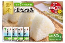 【令和7年産米】※2025年10月中旬開始※ はえぬき60kg（20kg×3ヶ月）定期便 山形県産 【JAさがえ西村山】ka008-008d-r7-10122