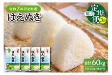 【令和7年産米】※2026年1月上旬開始※ はえぬき60kg（20kg×3ヶ月）隔月定期便 山形県産 【JAさがえ西村山】ka008-009d-r7-01051
