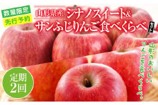 FYN9-407 【定期便2回】ご家庭用 山形県産 りんご 食べ比べ 2回お届け 2025年10月中旬から順次発送 シナノスイート サンふじ 林檎 りんご リンゴ 秋果実 果物 くだもの フルーツ 自宅用 家庭用 産地直送 期間限定 山形県 西川町 月山