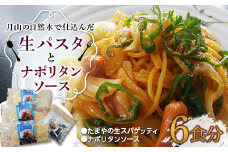 FYN9-479 【玉谷製麺所】たまやの生パスタ・ナポリタンセット（6食分）めん 麺 麺類 山形県 西川町