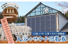 FYN9-799 水沢温泉館 入浴＋サウナ 回数券 12枚つづり