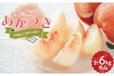 FYN9-896 ≪2025年先行予約≫贈答用 山形県産 白桃 あかつき 6kg(20～24玉) 2025年8月上旬から順次発送 柔らかくなる桃 果物 くだもの フルーツ 夏果実 桃 もも ピーチ 化粧箱 ギフト箱 贈答 ギフト プレゼント 中元 自宅 家庭 産地直送 山形県 西川町 月山