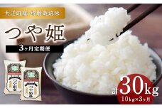 《3ヶ月定期便》【令和6年産米】大江町産 つや姫 10kg(5kg×2袋)×3ヶ月(計30kg)【山形県産 特別栽培米】【2024年産米】【001-T19】