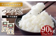 《9ヶ月定期便》【令和6年産米】大江町産 つや姫 10kg(5kg×2袋)×9ヶ月(計90kg)【山形県産 特別栽培米】【2024年産米】【001-T21】