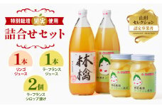 鈴木果樹園 リンゴ＆ラ・フランスジュースとシロップ漬け　つめあわせセット【配送不可：沖縄・離島】【025-009】