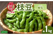 《先行受付》枝豆（秘伝）約1kg【2025年9月下旬より順次発送予定】【022-005】