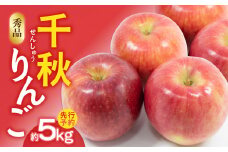 ≪先行受付≫千秋りんご約5kg・秀品 【2025年9月下旬～10月上旬配送予定】 【山形りんご・大江町産】 【054-001】