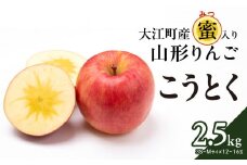 《先行予約》大江町産 山形りんご 「高徳りんご」 2.5kg （M～3S 12～16玉）【2024年10月下旬頃～発送予定】【048-006】