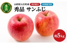《先行受付》【2026年3月発送予定】 サンふじ約5kg・秀品【大江町産・山形りんご・大地農産】【028-034】