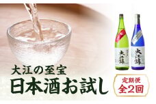  大江の至宝 日本酒のお試し定期便【定期便全2回】 【009-T02】