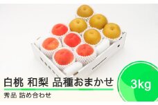 もも 白桃 秀品 和梨 詰め合わせ 3kg フルーツ 果物 なし 令和7年産 2025年産 山形県産 送料無料 ns-fshnx3