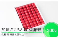 加温 さくらんぼ 佐藤錦 特秀品 L玉 化粧箱 300g 2026年産 令和8年産  フルーツ 果物 山形県 ja-snkxx300