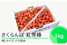 さくらんぼ 紅秀峰 秀L 1000g（バラ詰め1kg）2026年産 令和8年産 山形県産 ふるさと納税 果物 くだもの フルーツ 期間限定 冷蔵配送 先行受付 グルメ 取り寄せ ご当地 特産 産地 直送 送料無料 東北 山形県 人気 ry-bsslb1000