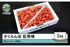 さくらんぼ 紅秀峰 秀L 1000g（バラ詰め1kg）2026年産 令和8年産 山形県産 ふるさと納税 果物 くだもの フルーツ 期間限定 冷蔵配送 先行受付 グルメ 取り寄せ ご当地 特産 産地 直送 送料無料 東北 山形県 人気 ry-bsslb1000
