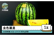 すいか 大玉 金色羅皇 4Lサイズ×1玉 2026年産 令和8年産 山形県産 大石田町産 8月上旬から順次発送 mn-sukrx4