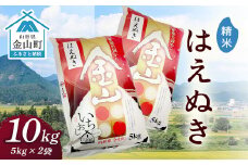 令和6年産 金山産米 はえぬき 【精米】（5kg×2袋） 計10kg 米 お米 白米 ご飯 精米 ブランド米 送料無料 東北 山形 金山町 F4B-0531
