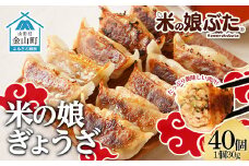 米の娘ぶたを使用した「米の娘餃子」 (30g×40個) 餃子 ギョウザ 生餃子 焼き餃子 水餃子 豚肉 ブランド豚 ニラ 冷凍 金山町 F4B-0451