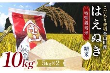 【先行予約 令和7年産】 金山町産 特別栽培米 はえぬき 精米 5kg×2(10kg) 米 お米 ご飯 ブランド米 F4B-0605