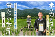 【令和7年産予約】特別栽培米　蛍たる米コシヒカリ5kg