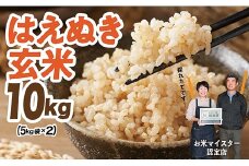 【数量限定】令和6年産 はえぬき 玄米 10kg(5kg×2袋)