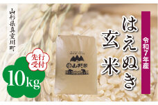 ＜令和7年産米先行受付＞ 真室川町産 はえぬき 【玄米】 10kg （10kg×1袋）＜配送時期指定可＞