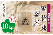 ＜令和7年産米先行受付＞ 真室川町産 雪若丸 【玄米】 10kg （10kg×1袋）＜配送時期指定可＞