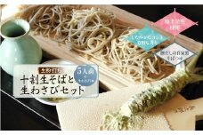 生粉打ち　十割生そば（5人前）と生わさびセット