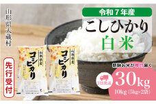 ＜令和7年産米先行受付＞ 大蔵村産 こしひかり 【白米】 定期便 30kg （10kg×1ヶ月間隔で3回お届け）＜配送時期選べます＞
