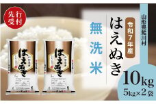 ＜令和7年産米先行受付＞ 鮭川村 はえぬき 【無洗米】10kg （5kg×2袋）＜配送時期選べます＞