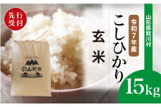 ＜令和7年産米先行受付＞ 鮭川村 コシヒカリ 【玄米】 15kg （15kg×1袋）＜配送時期選べます＞