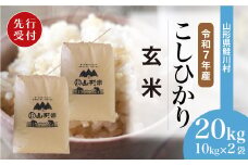 ＜令和7年産米先行受付＞ 鮭川村 コシヒカリ 【玄米】 20kg （10kg×2袋）＜配送時期選べます＞