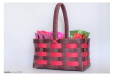 クラフトバンド バック アレンジバスケット 赤茶 [cafe‘gallery美蔵 山形県 高畠町 tk06ayt080006] かごバック 収納 おしゃれ アレンジ ハンドメイド