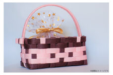 クラフトバンド バッグ 花結び おでかけバッグ [cafe‘gallery美蔵 山形県 高畠町 tk06ayt080007] かごバック おしゃれ アレンジ ハンドメイド 収納
