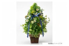 フラワーアレンジメント アーティフィシャルフラワー グリーンツリー [La.Rose Fleur 山形県 高畠町 tk06ayt140004] 花 はな 造花 フラワー アレンジメント インテリア 飾付 ハンドメイド ツリー クリスマス