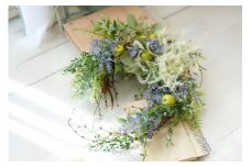 フラワーアレンジメント ボタニカルリース [La.Rose Fleur 山形県 高畠町 tk06ayt140009] 花 はな 造花 フラワー アレンジメント インテリア 飾付 ハンドメイド