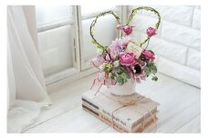 フラワーアレンジメント ガーデンポット 1個 [La.Rose Fleur 山形県 高畠町 tk06ayt140022] 花 はな 造花 フラワー アレンジメント インテリア 飾付 ハンドメイド