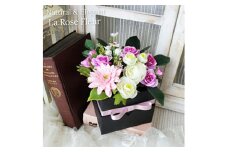 フラワーアレンジメント フラワーBOX 1個 [La.Rose Fleur 山形県 高畠町 tk06ayt140017] 花 はな 造花 フラワー アレンジメント インテリア 飾付 ハンドメイド