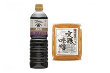 味噌 醤油 《ヤマイチ醤油》味噌＆醤油セット（味の司1L・文殊味噌1kg） [小田部商店 山形県 高畠町 tk06ayt180091] 調味料 みそ しょうゆ セット